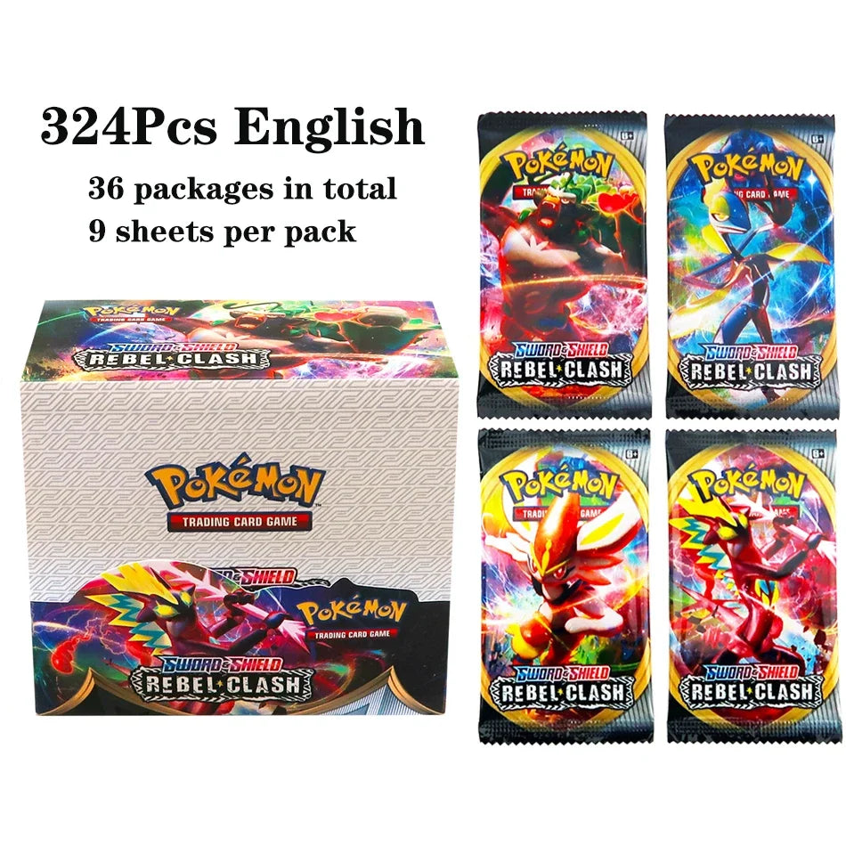 324pcs Pokemon TCG: Sword & Shield-Fusion Strike Booster Display Box (36 Packs) Board Game Card DESTINED RIVALS Stellar Crown - Smarsty