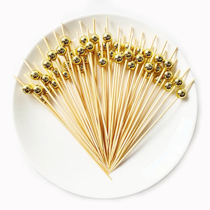 Wedding Pearl Wooden Skewers for Party Snacks - Smarsty