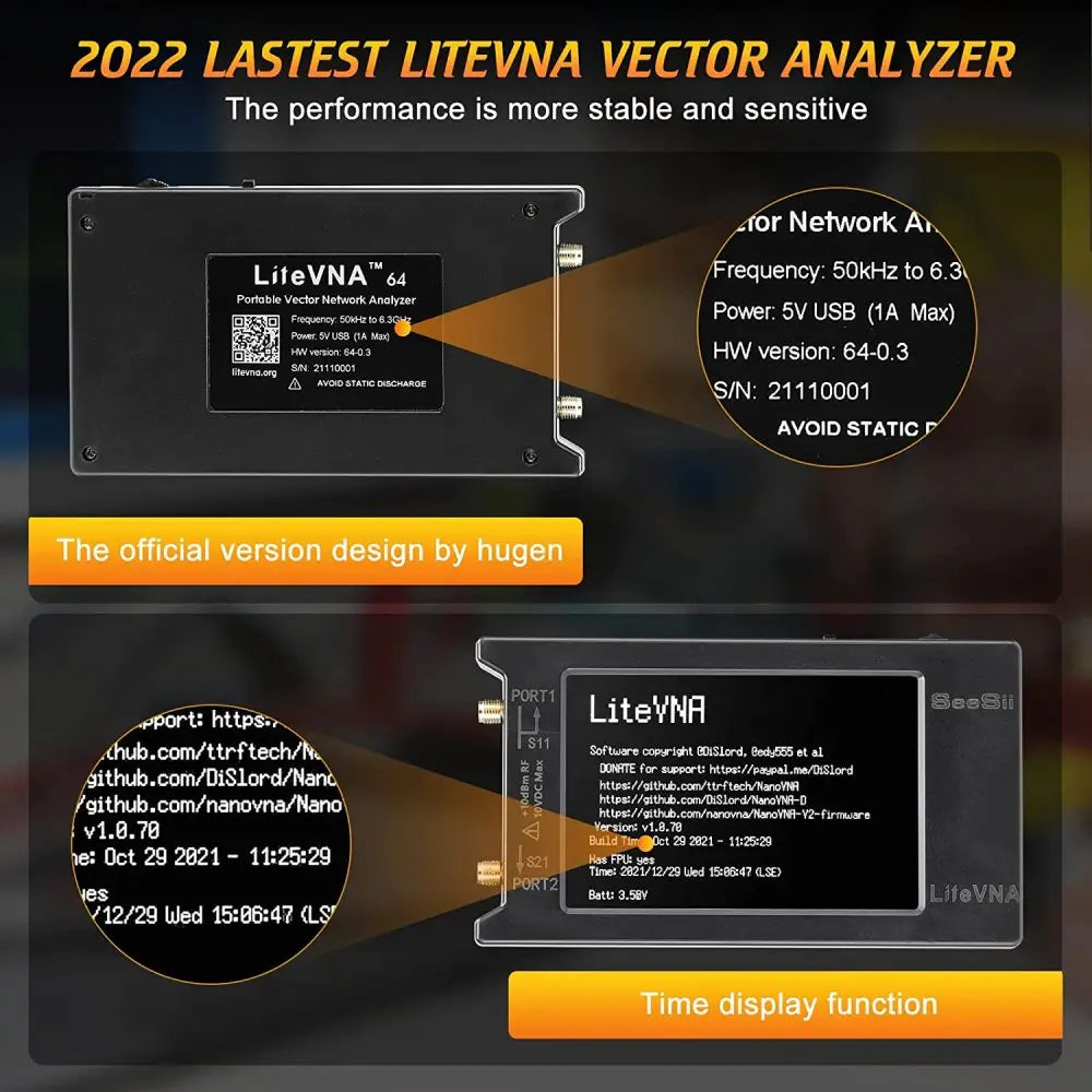 Upgraded NanoVNA Vector Network Analyzer with Data Storage - Smarsty
