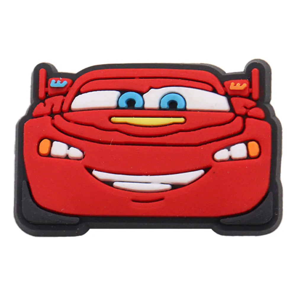 1Pcs Mix Cars Luigi Ramone Lightning McQueen PVC Shoe Charms Kids Popular Buckle Decorations Fit Birthday Gifts
