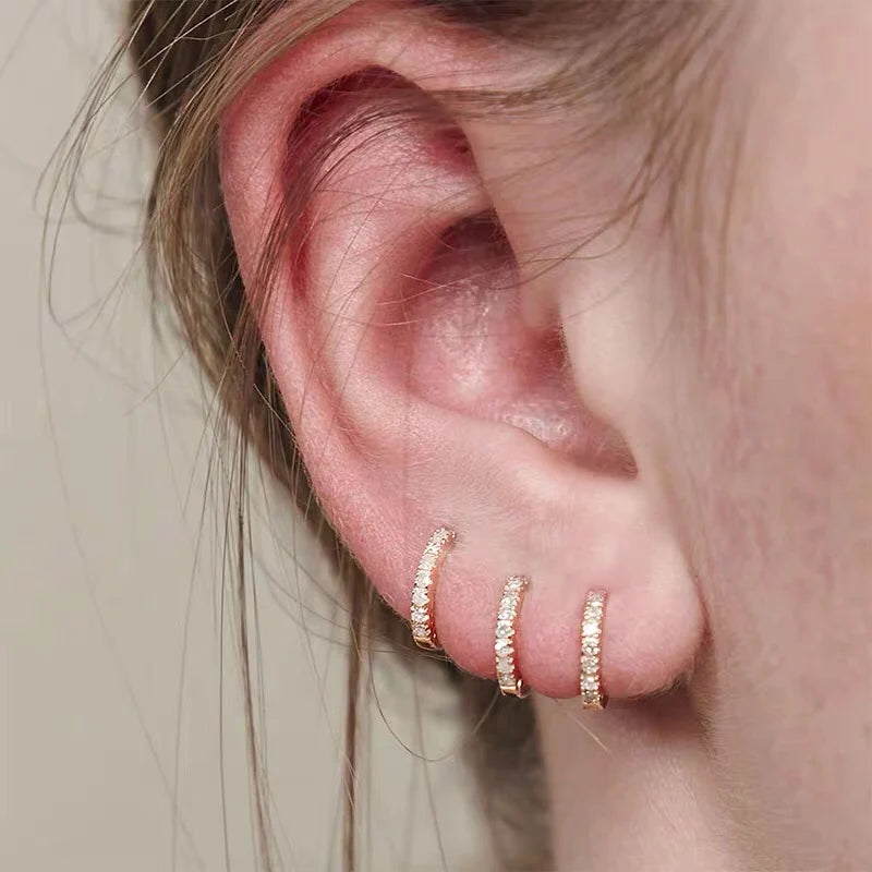 ZAKOL Gold CZ Hoop Earrings for Women Stylish Fashion Jewelry - Smarsty