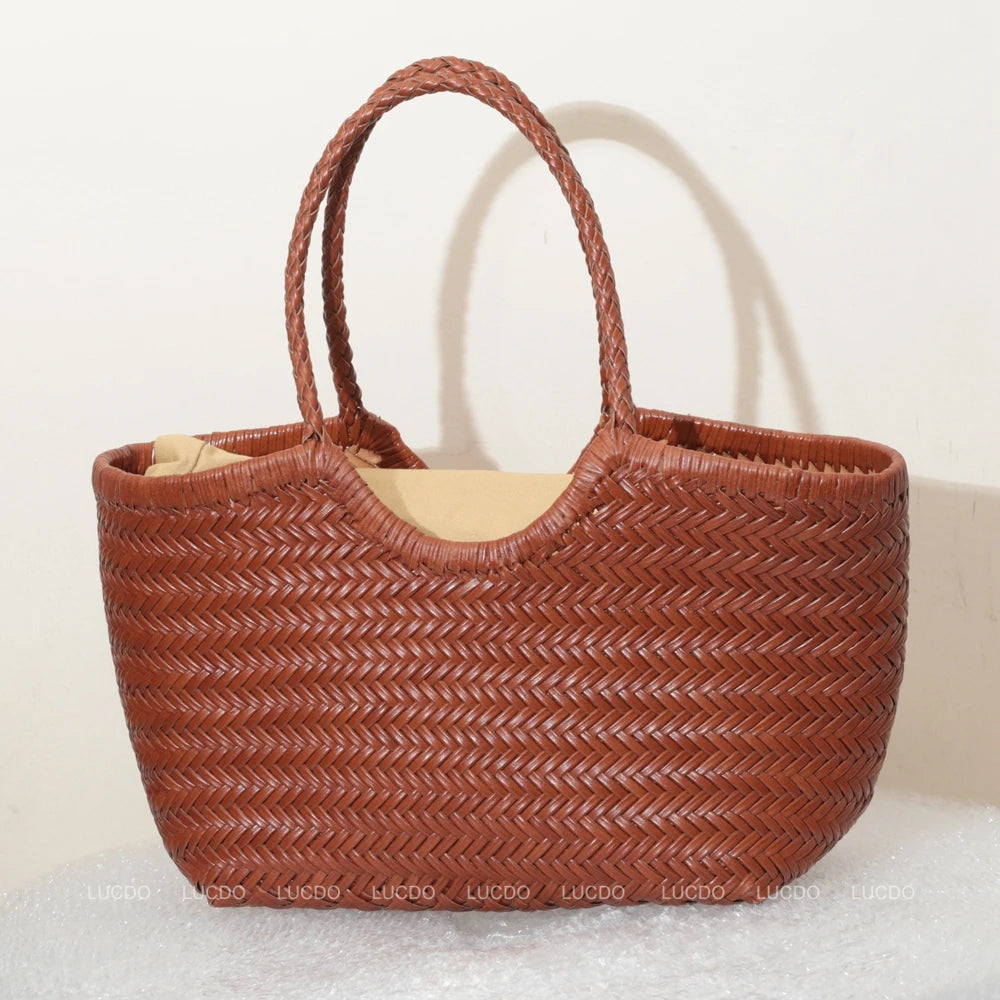 Genuine Leather Tote Bag For Women With Crossbody Strap - Smarsty