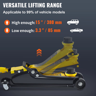 SucceBuy 2.5T Floor Hydraulic Jack Pneumatic Low Profile Floor Jack Heavy-Duty Steel Floor Jacks with Single Piston Lift Pump - Smarsty