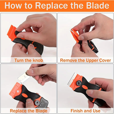 21pcs Razor Blade Scraper Double Edge Razor Scraper Remover Tool with Razor Blades for Labels Stickers Decals Removal Tint Vinyl - Smarsty