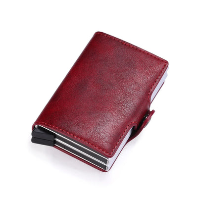 Rfid Men Card Wallets Carbon Fiber Slim Mini Wallet 14 Card Holders Small Money Bag Male Purses - Smarsty