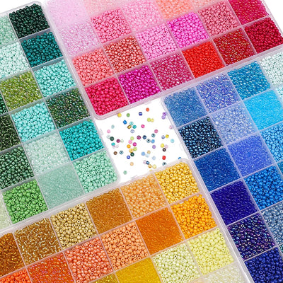 About 5200Pcs24 Grid Rice Bead Box Handmade DIY Jewelry Bracelet Earrings Kandi Jewelry Accessories Materials - Smarsty