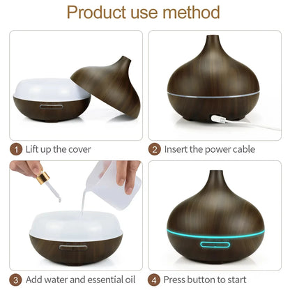 Aromatherapy Essential Oil Diffuser With Remote Control - Smarsty
