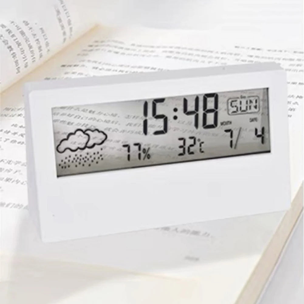 Digital Thermo-Hygrometer Alarm Clock for Home Decor - Smarsty