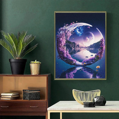 Purple Moon DIY 5D Diamond Painting Kit for Home Decor - Smarsty