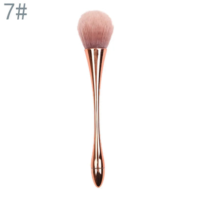 Big Size Soft Fluffy Glitter Powder Brush for Manicure - Smarsty