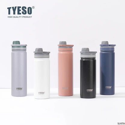 TYESO Stainless Steel Vacuum Flask for Hot and Cold Drinks - Smarsty