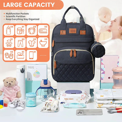 3 In 1 Diaper Bag Backpack Foldable Baby Bed Waterproof Travel Bag with USB Charge Diaper Bag Backpack with Changing Bed 3 types by Smarsty