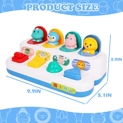 Interactive Activity Pop Up Toy for Babies Cause and Effect Toy Baby Development Games Montessori Educational Learning Toys