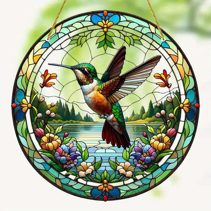 Hummingbird Acrylic Suncatcher for Vibrant Home Decor - Smarsty