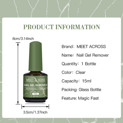 Magic Fast Nail Gel Polish Remover 15ml Soak Off - Smarsty