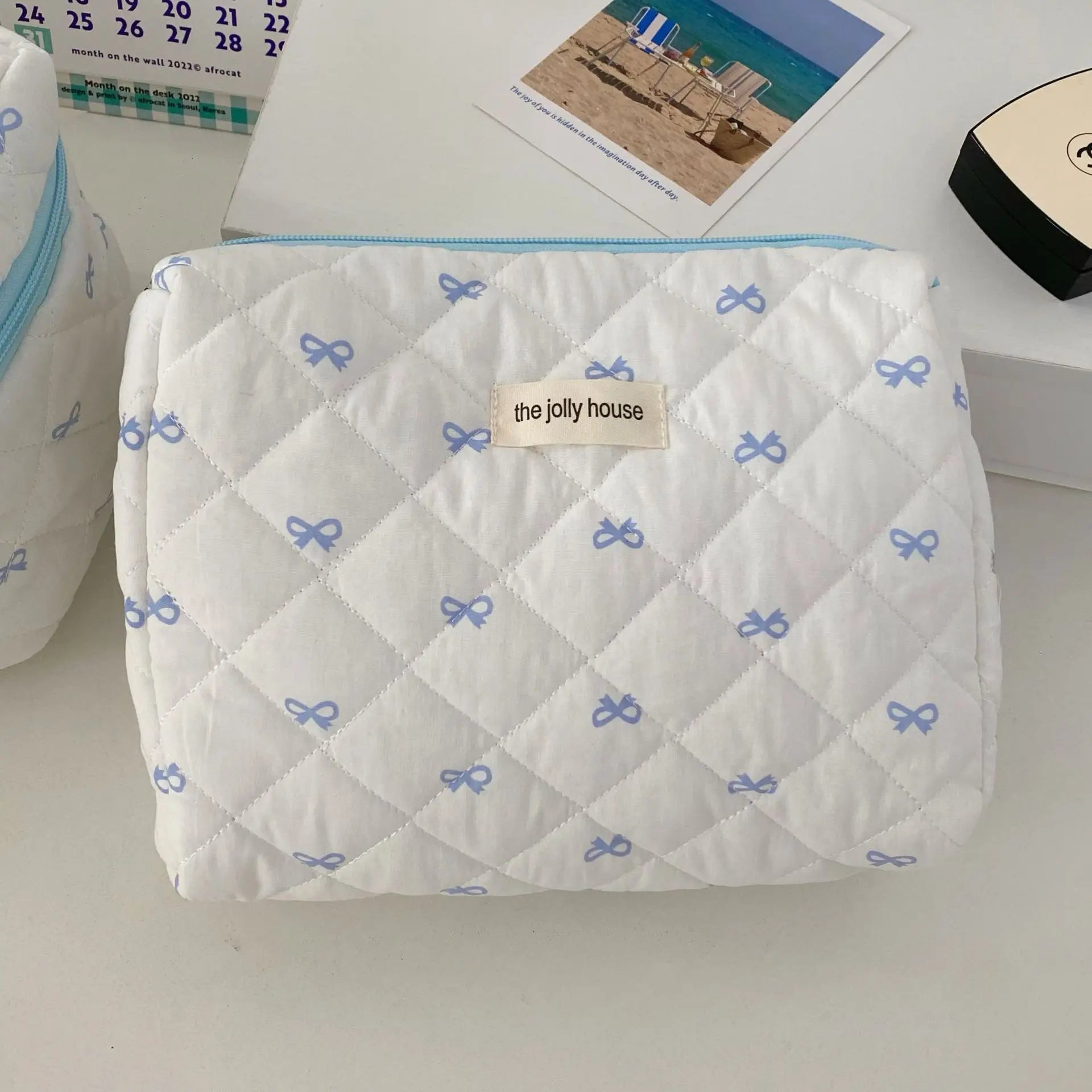 Cherry Print Makeup Bag Cosmetic Tote Organizer For Travel - Smarsty