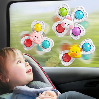 Baby Sucker Spinning Toys Children Bath Montessori Education Rotating 3 Years Bathroom Toys for Toddler Infant Toys for Baby - Smarsty