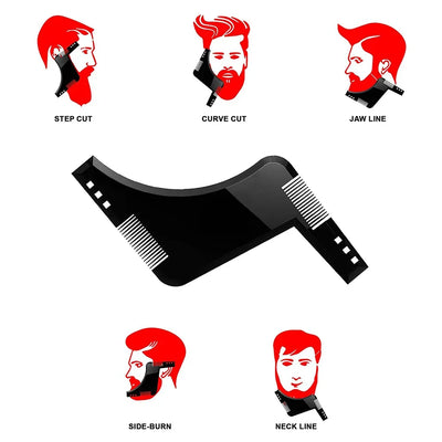 Beard Shaping Template Comb for Symmetrical Styling - Smarsty