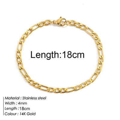 Gold Stainless Steel Twist Chain Bracelet for Women - Smarsty
