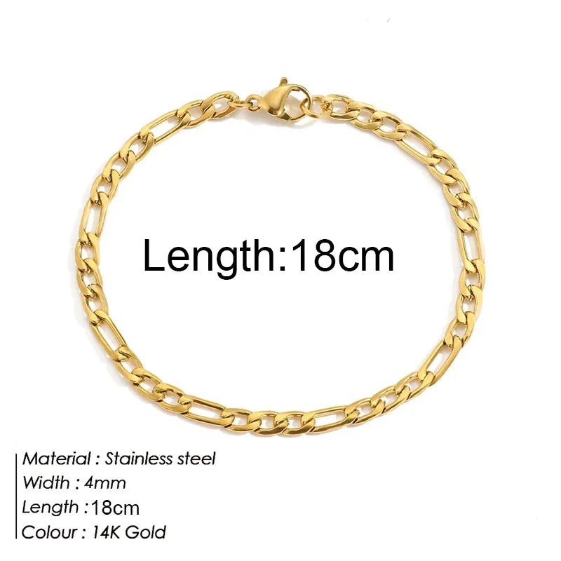 Gold Stainless Steel Twist Chain Bracelet for Women - Smarsty