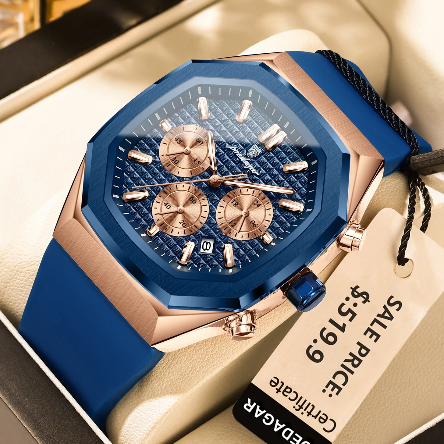 Waterproof Luminous Chronograph Watch for Men - Smarsty