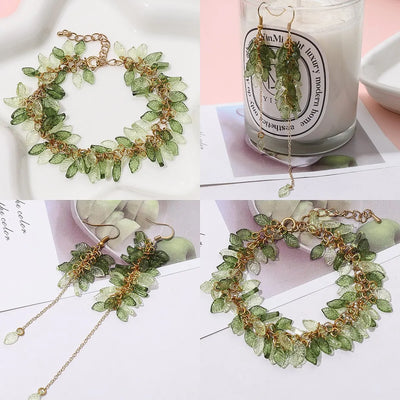 100pcs Acrylic Leaf Beads For DIY Handmade Jewelry Craft - Smarsty