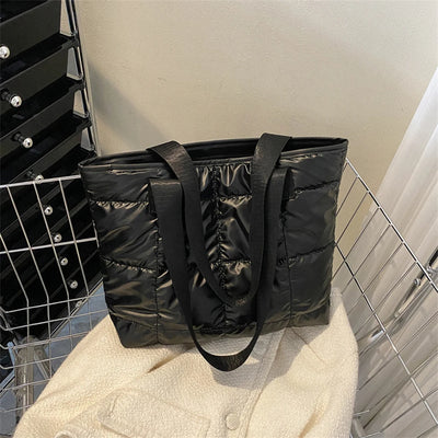 Women Tote Bag Large Capacity Cotton Padded Quilted Travel - Smarsty