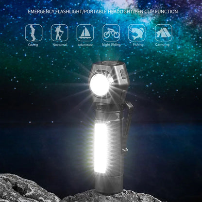 LED COB Headlight Band USB Charging Waterproof Head-Mounted Flashlight Detachable Multifunctional 5W/1600mAh for Running Cycling