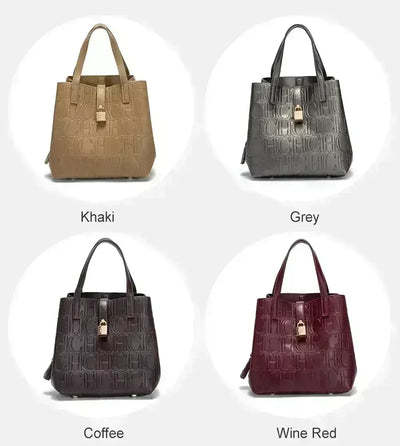 Large Capacity Handbag With Lock Design Luxury Crossbody - Smarsty