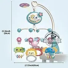 Musical Baby Crib Mobile with Lights Music Projection for Infants Remote Control Crib Toys for Newborn Baby Mobile for Crib Toys - Smarsty
