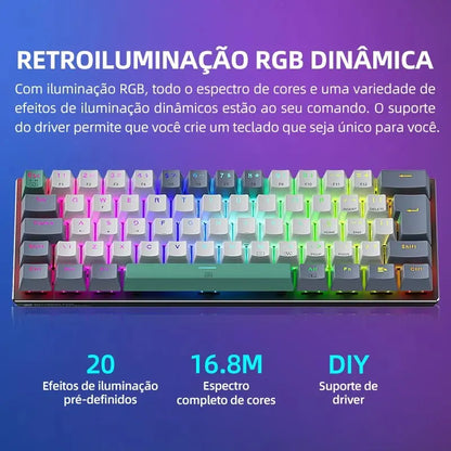 60 Percent Mechanical Keyboard With RGB Colorful Backlight