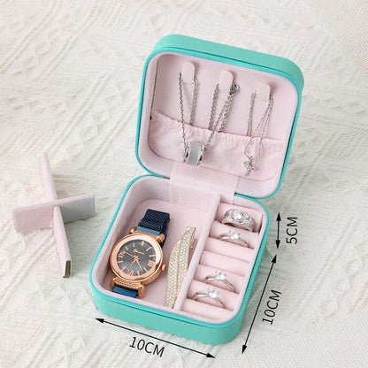 Portable Jewelry Organizer Case with Zipper Closure - Smarsty