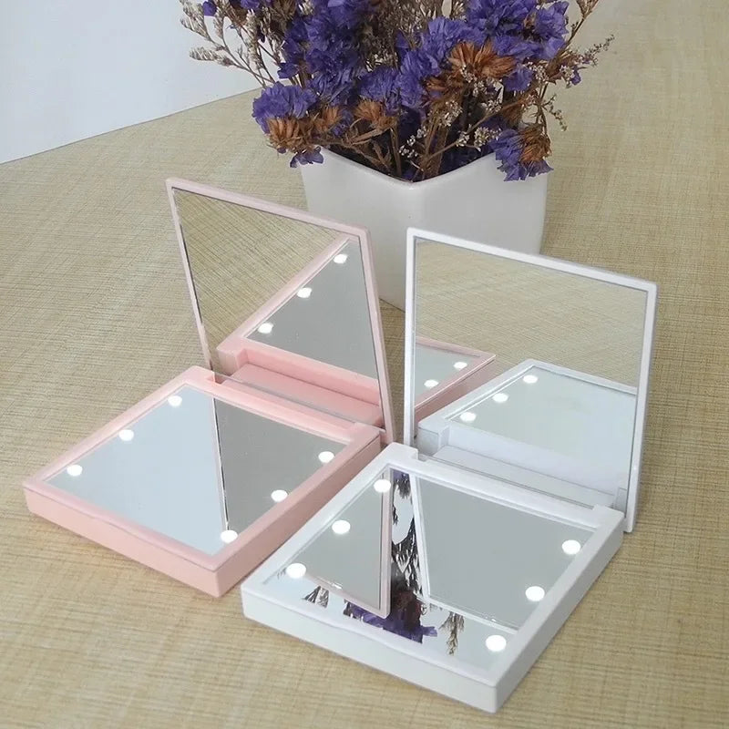 Portable LED Makeup Mirror With Magnification For Travel - Smarsty