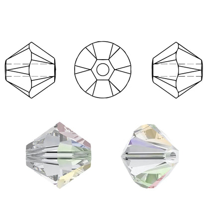 4mm Crystal Bicone Beads for DIY Jewelry Making - Smarsty