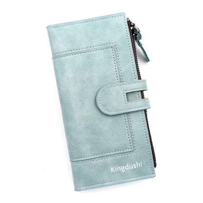 Fashionable New Women's Long Wallet, European and American Fashion Phone Bag, PU Leather Multi Card Carrying Bag