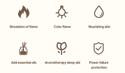 Kinscoter RGB Flame Aroma Diffuser with Cool Mist - Smarsty