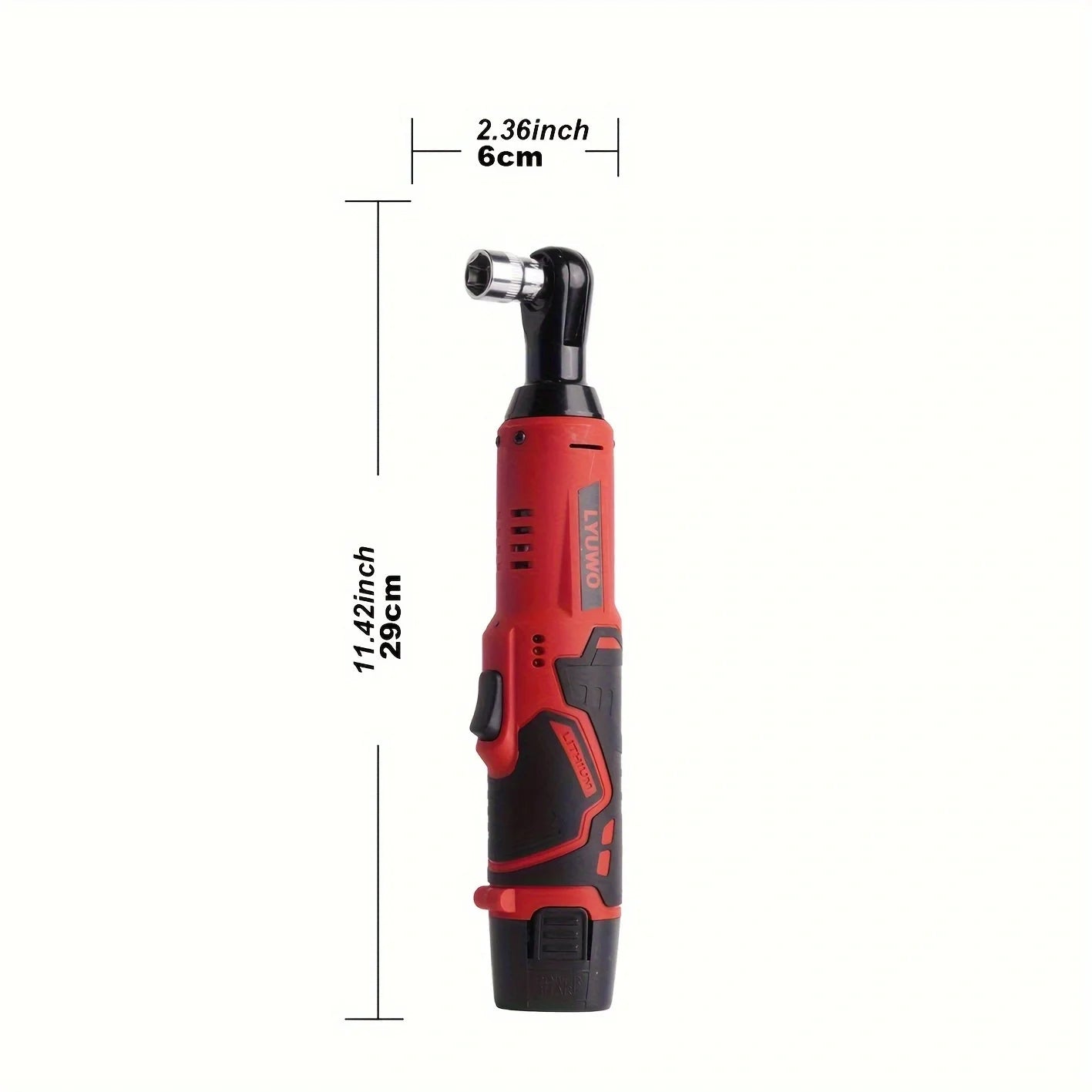 LYUWO 12V Cordless Right Angle Wrench With 4 Sockets - Smarsty