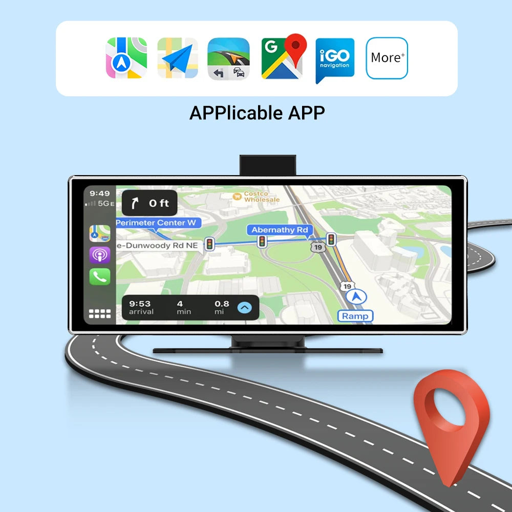 4K Dash Cam IPS Touch Screen With Wireless CarPlay Pro - Smarsty
