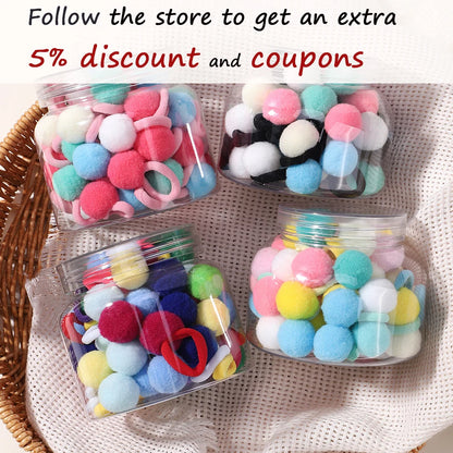 Kids Plush Hair Bands 20 Pack Soft Scrunchies For Children - Smarsty