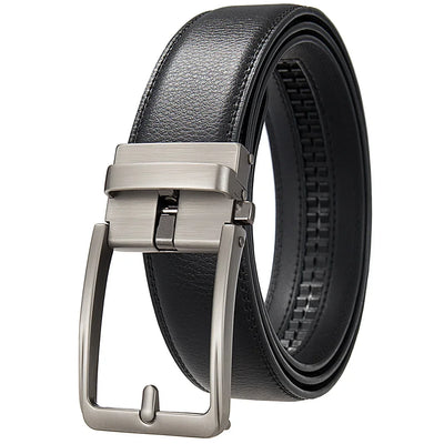 Men's Genuine Leather Click Belt Automatic Buckle High Quality - Smarsty