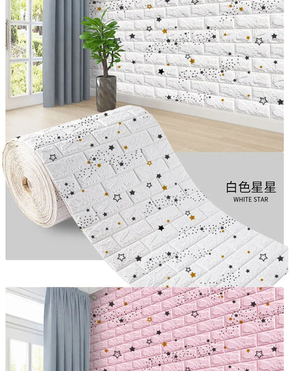 3D Foam Brick Wall Panels Self Adhesive Waterproof Decor - Smarsty