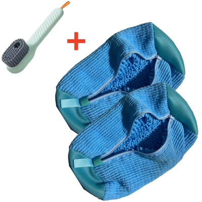 1/2/4PCS Shoe Washing Machine Bag with Liquid Shoe Brush Set Durable Laundry Shoe Bag and Soft Bristle Clean Brush for All Shoes - Smarsty