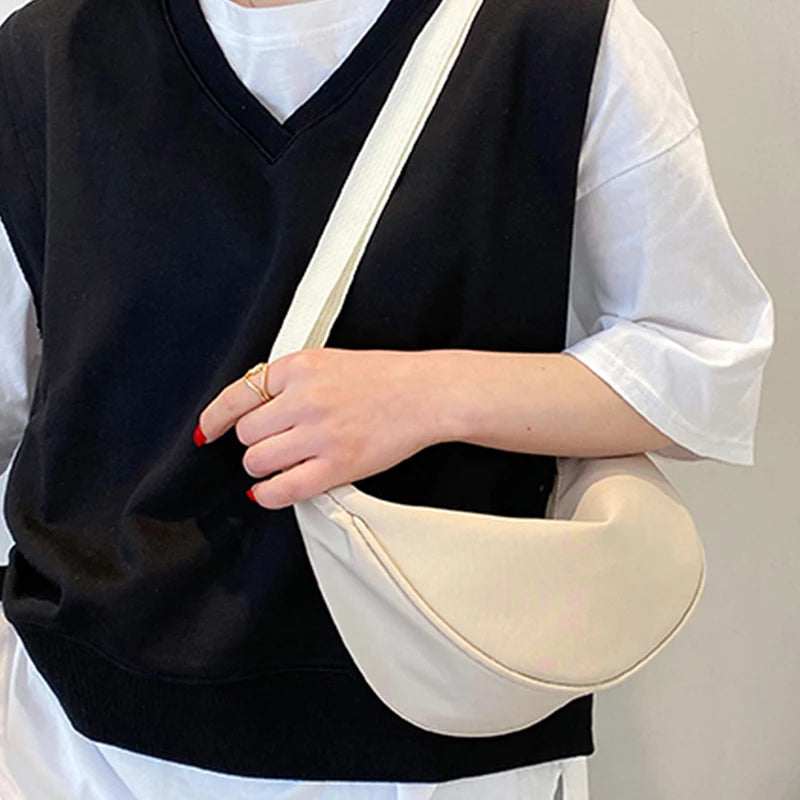 Dumpling Shaped Single Shoulder Bag Crossbody Style - Smarsty