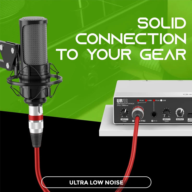 XLR Male to Female Microphone Extension Cable - Smarsty