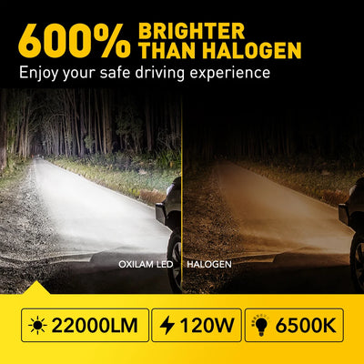 AUXITO 2Pcs 22000LM H11 LED Headlight Canbus H8 H9 9005 HB3 9012 HIR2 9006 HB4 Turbo Lamp 120W Super Bright Car Headlamp 6500K