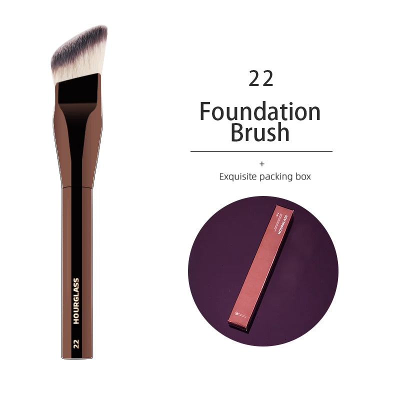 Hourglass Angled Liquid Foundation Brush for Flawless Application - Smarsty
