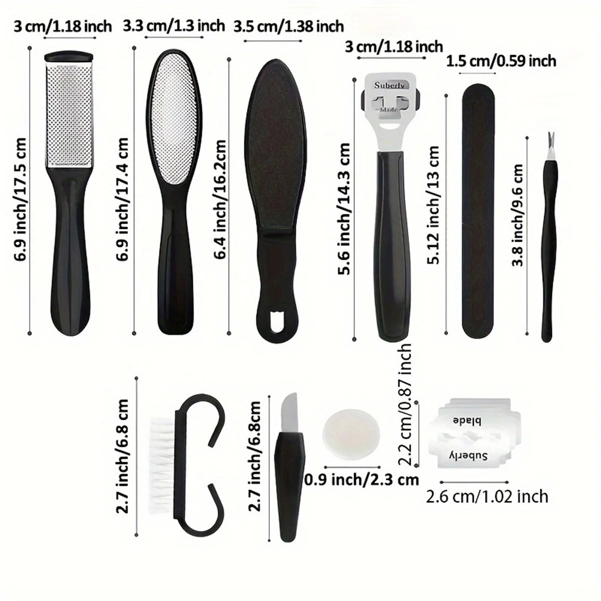 Stainless Steel Pedicure Set for Exfoliating Calluses - Smarsty