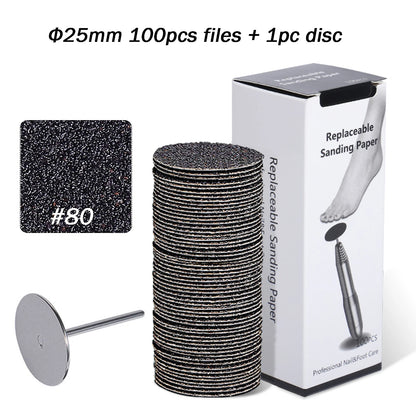 Replaceable Sandpaper Pedicure Discs for Smooth Feet - Smarsty