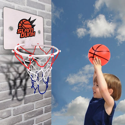 1-5Set Mini Basketball Hoop Set With Ball And Inflatable Kids Funny Game Home Sports Wall Hanging Basket Pump For Indoor Outdoor - Smarsty