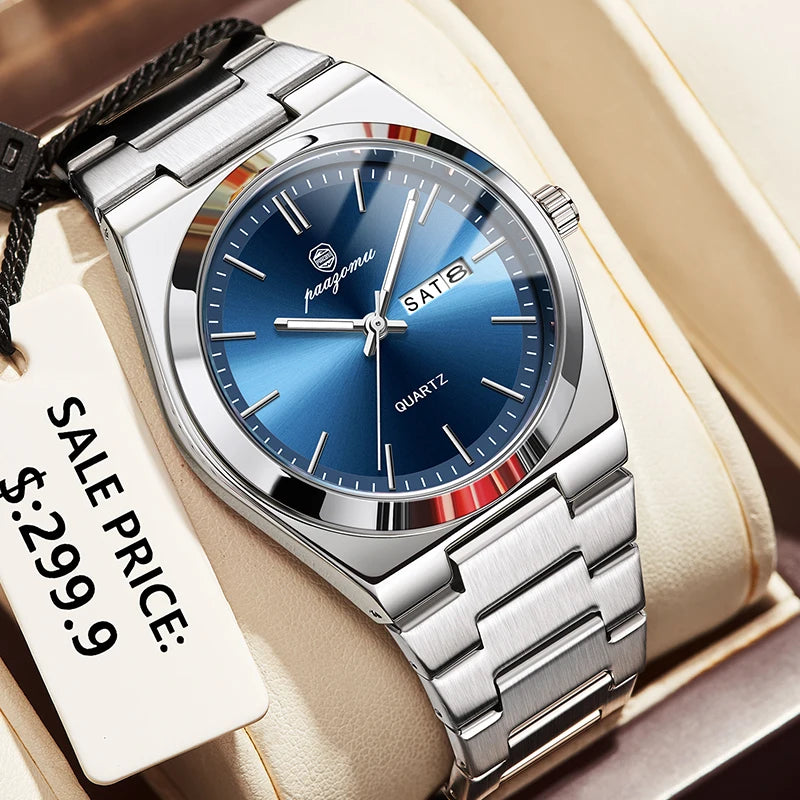Luxury Waterproof Quartz Men's Watch with Luminous Features - Smarsty